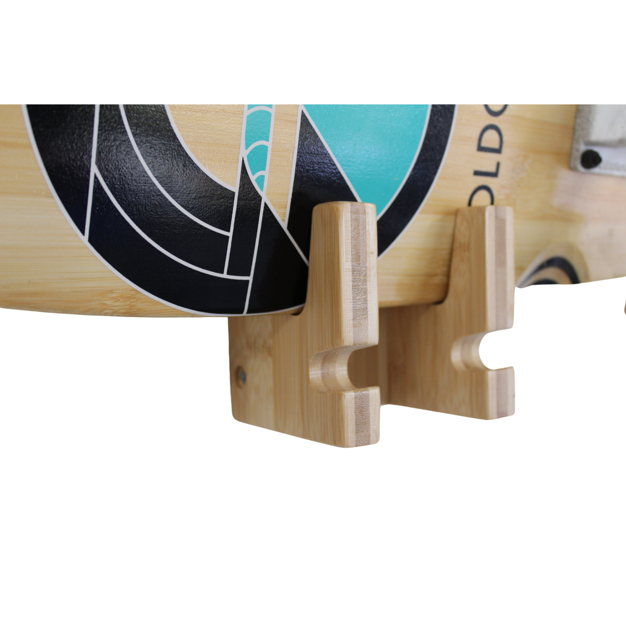 Bamboo Skateboard Wall Rack on Wall