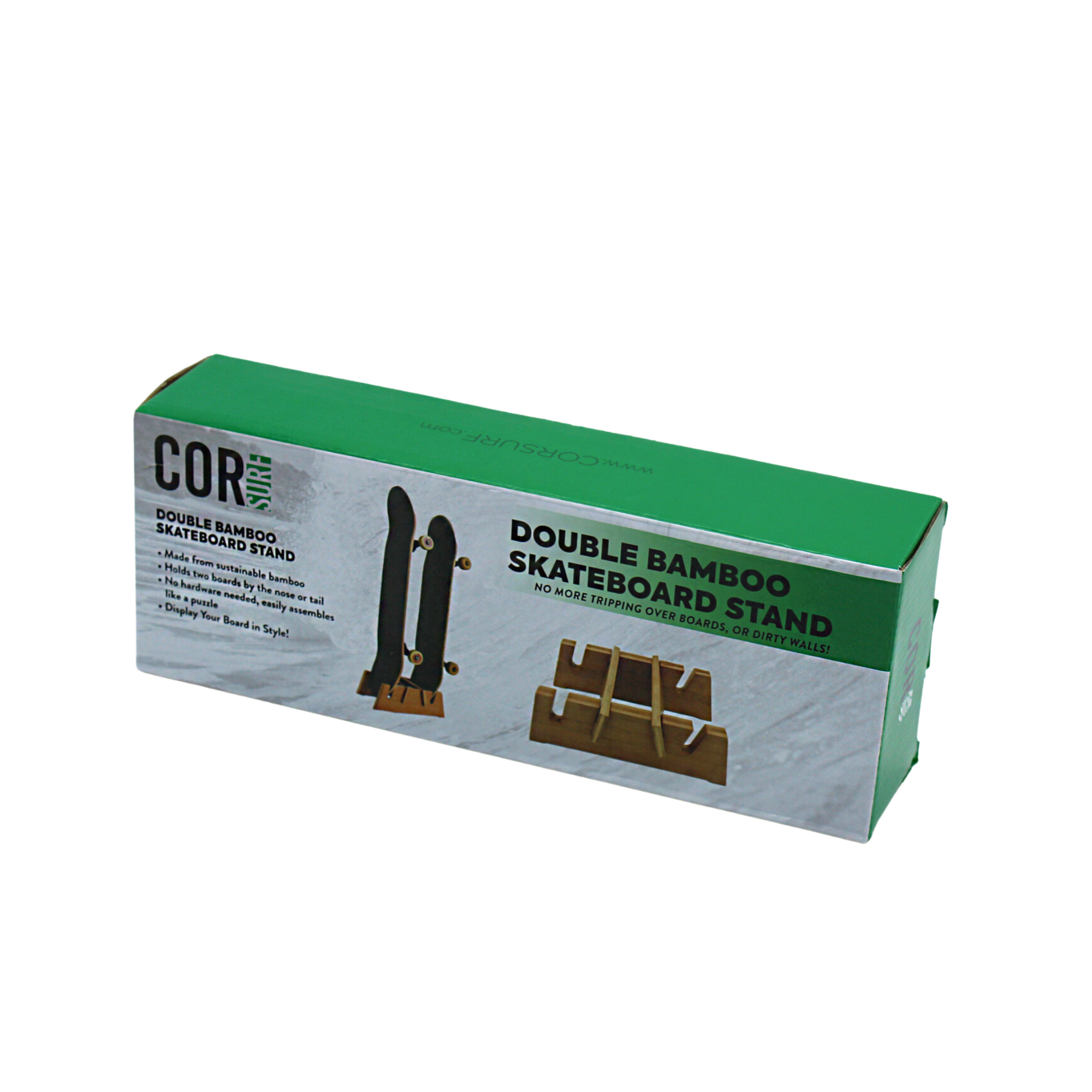 Double Bamboo Skateboard Stand Package