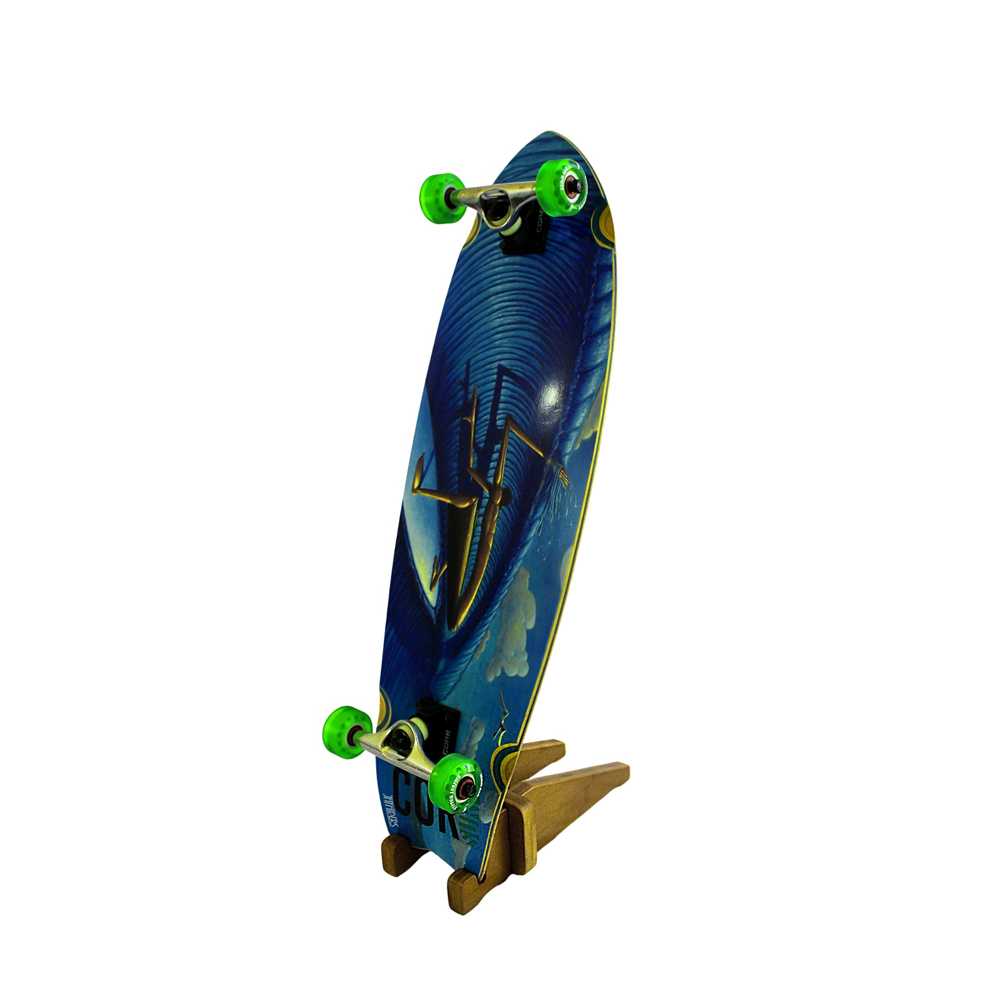 Bamboo Skateboard Stand