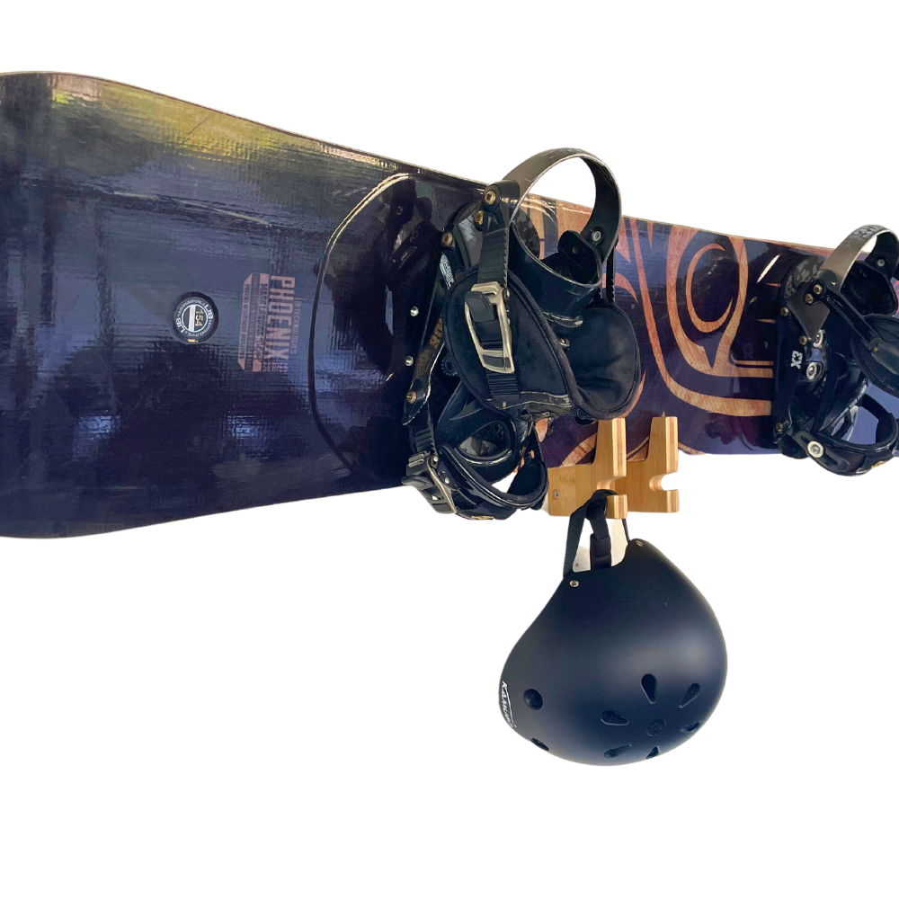 snowboard wall rack storage bamboo