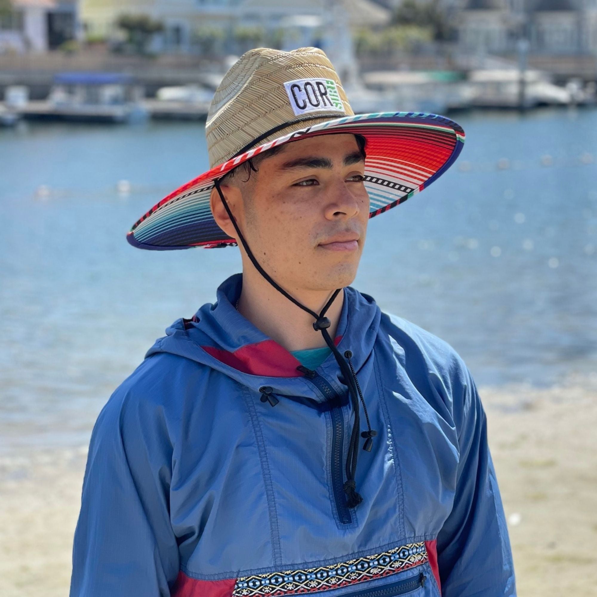 straw beach sun hat for men and  women sarape  cor surf