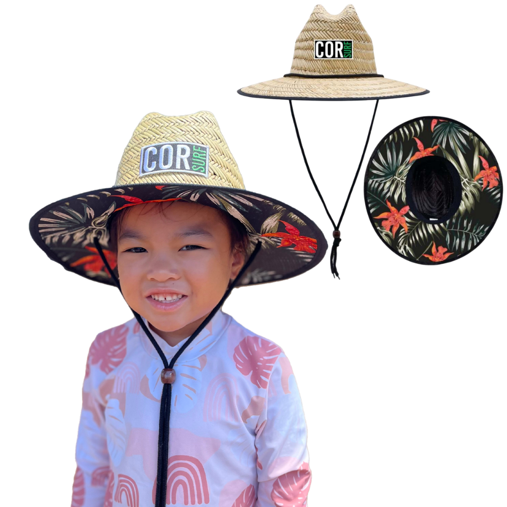 Kids Straw Hat Summer Beach Hat for Boys and Girls, Kauai / 54cm
