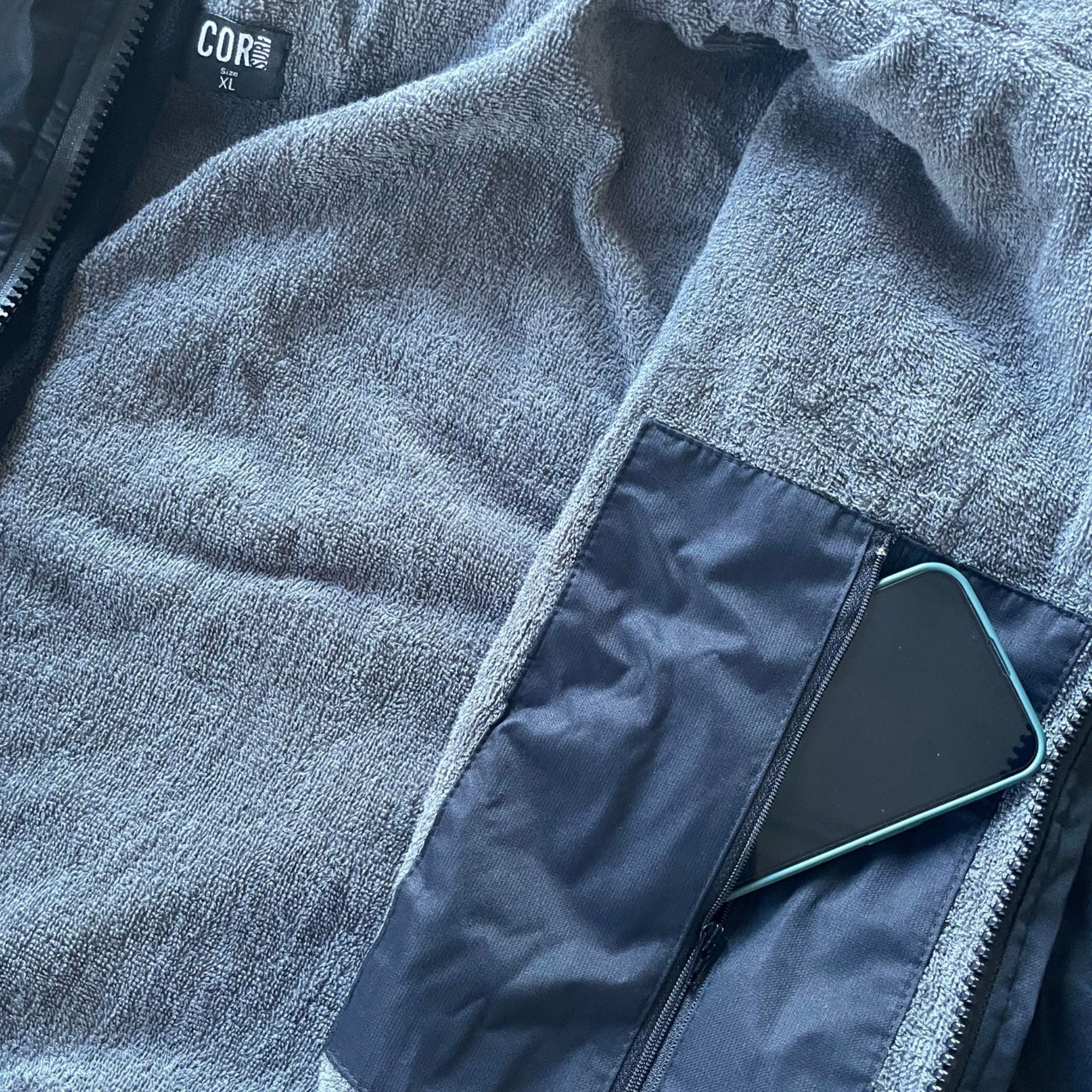 cor surf swim parka jacket inside pocket