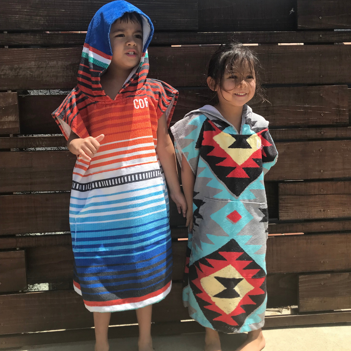 kids changing towel poncho sarape cor surf
