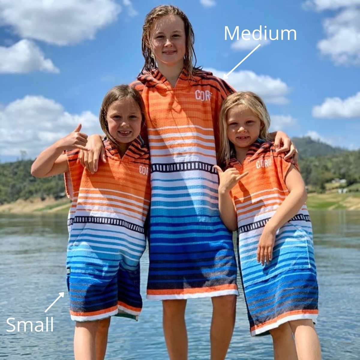 kids changing towel poncho sarape cor surf