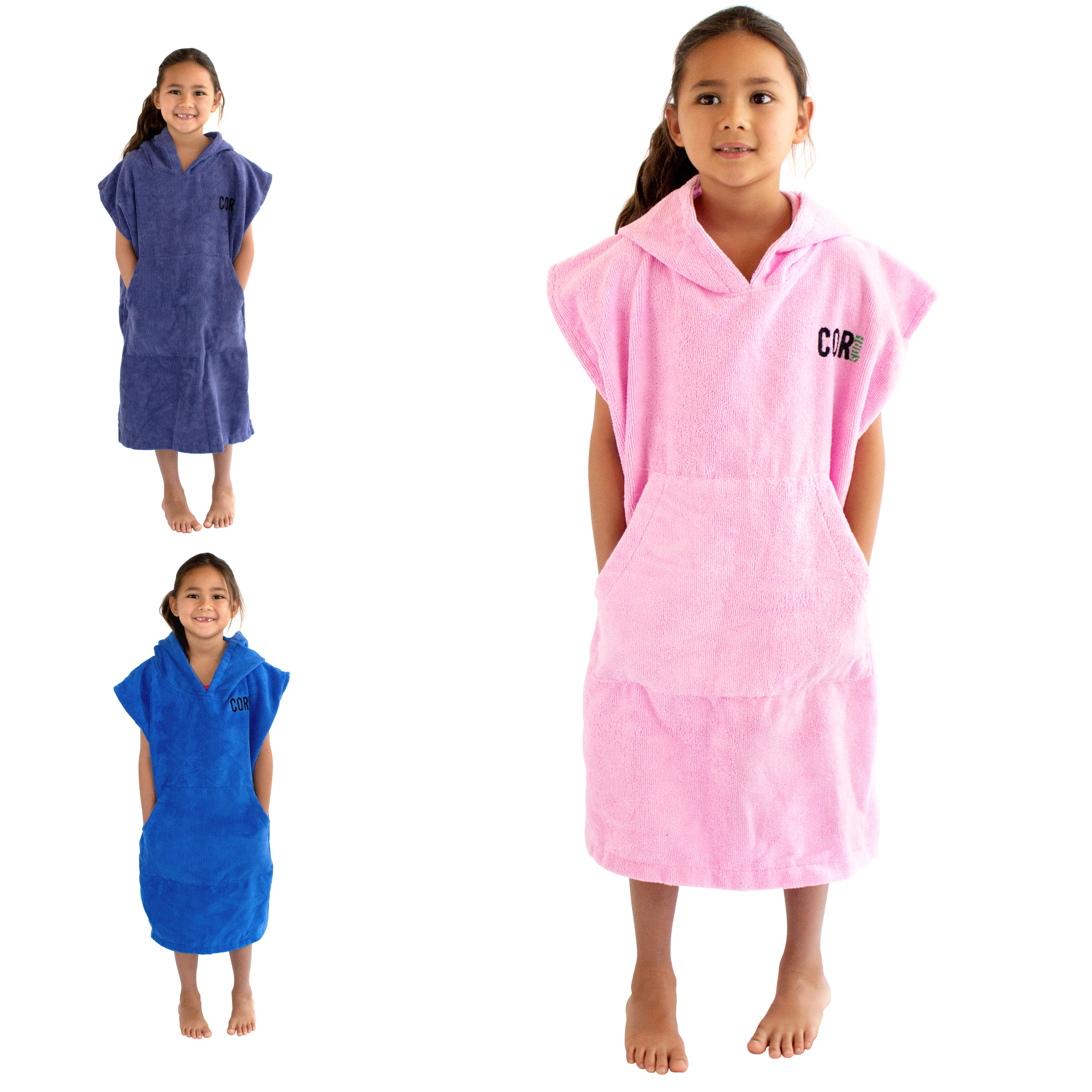 Kids Changing Towel Poncho - Solid Colors