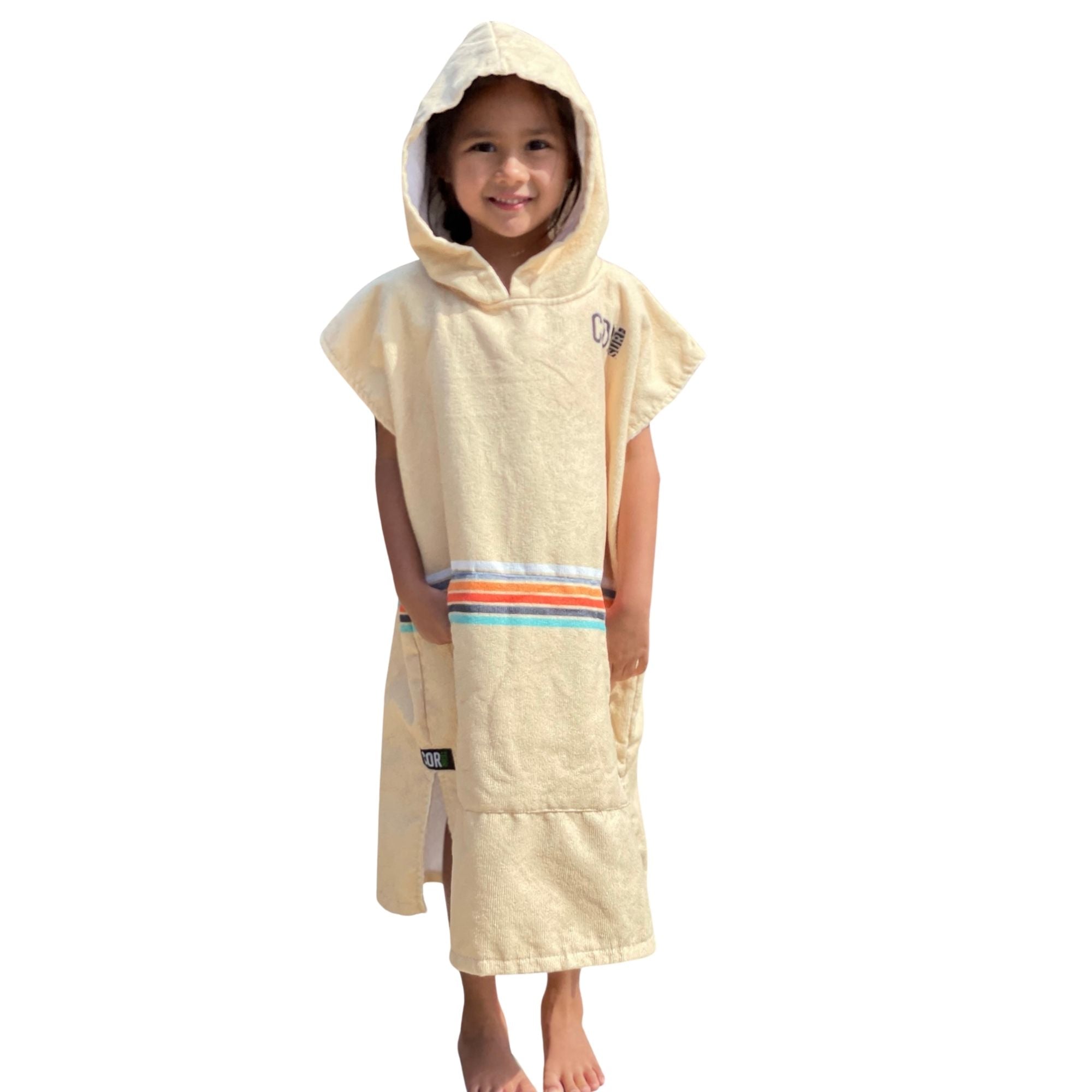 kids changing towel poncho for the beach or pool new kids retro sand