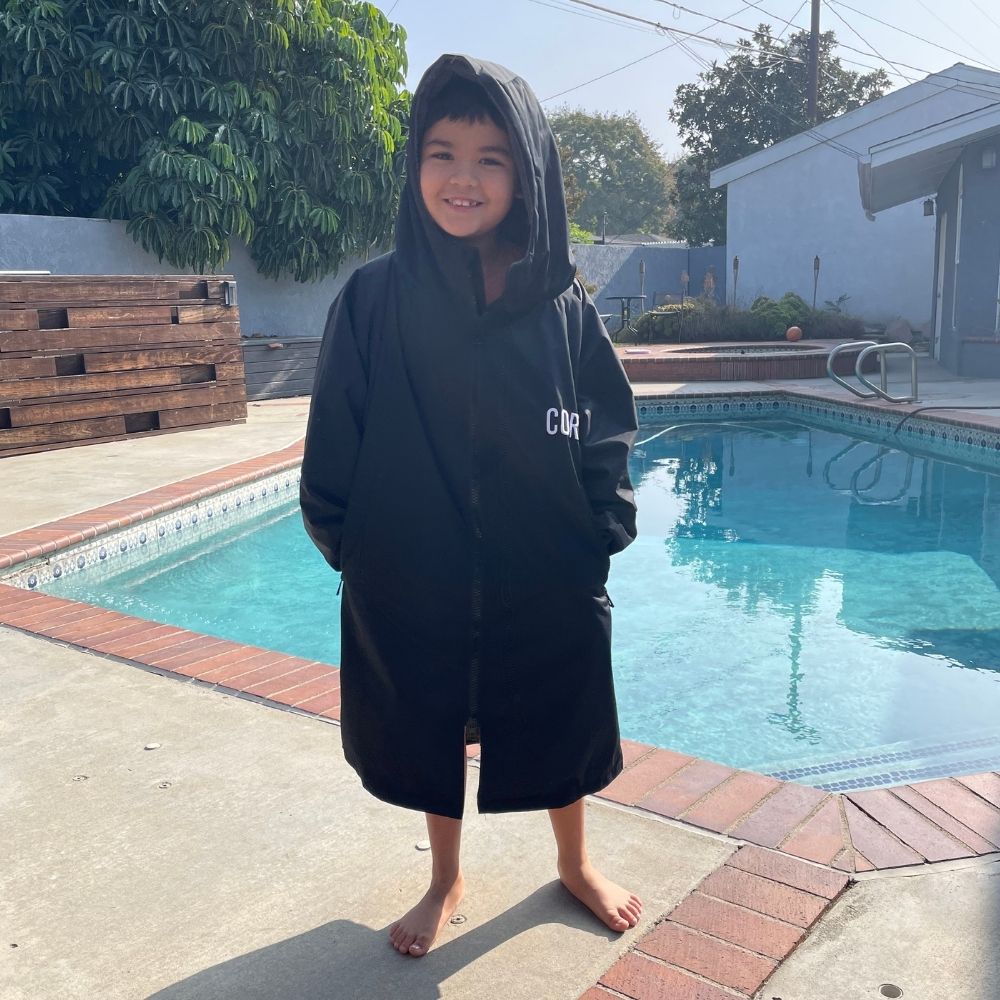 kids swim parka coat