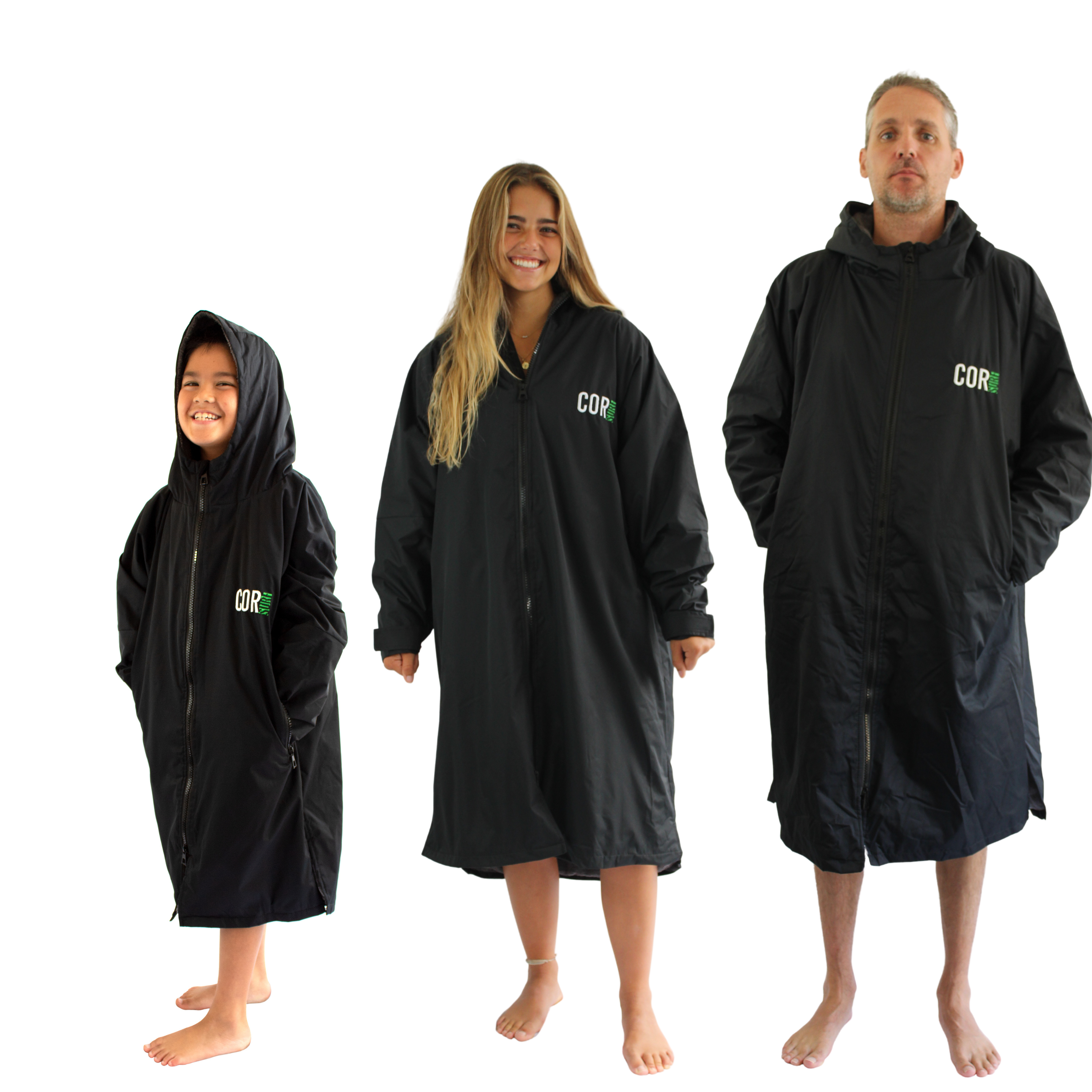 COR Surf Long Sleeve Waterproof Oversized Swim and Surf Parka Jacket