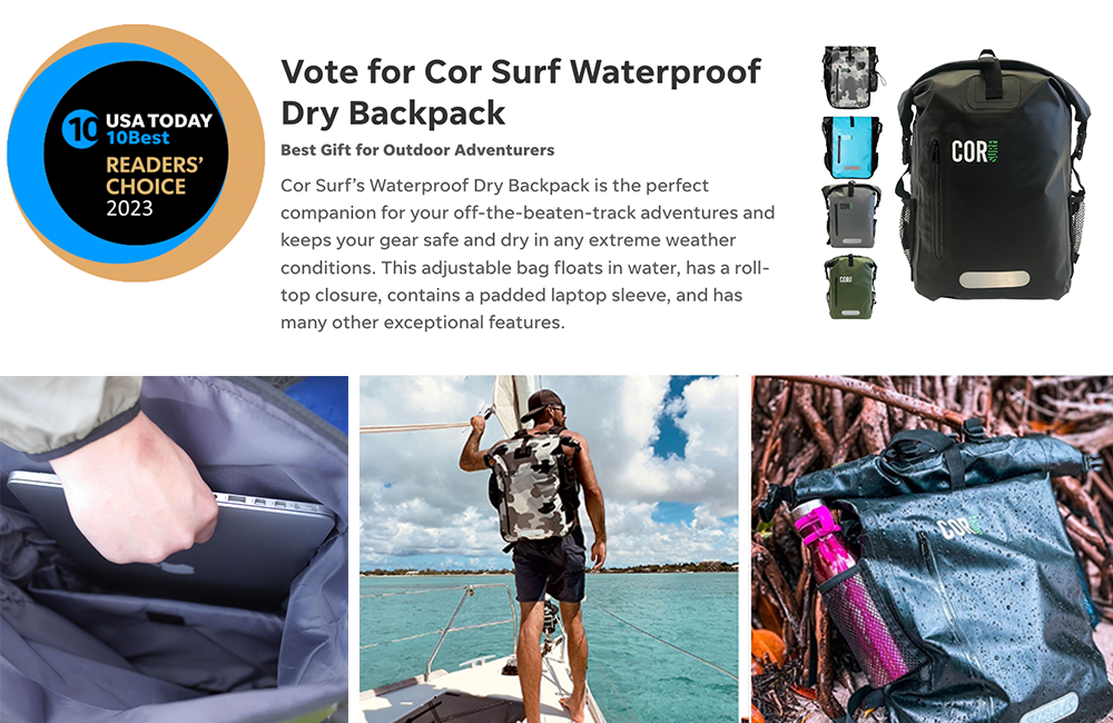 USA TODAY 10 Best nomination for Cor Surf Waterproof Dry Backpack - Vote for COR Surf