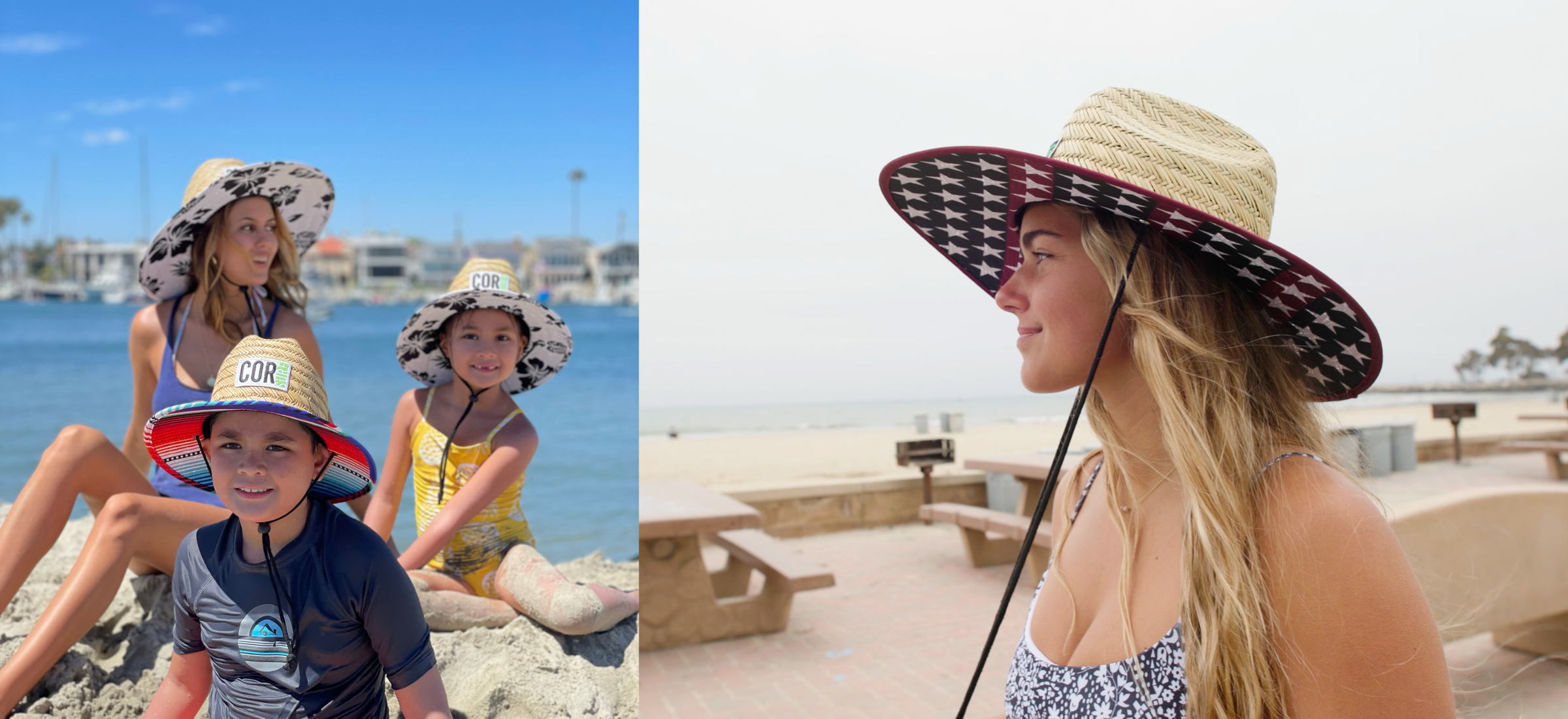beach hats for kids and adults