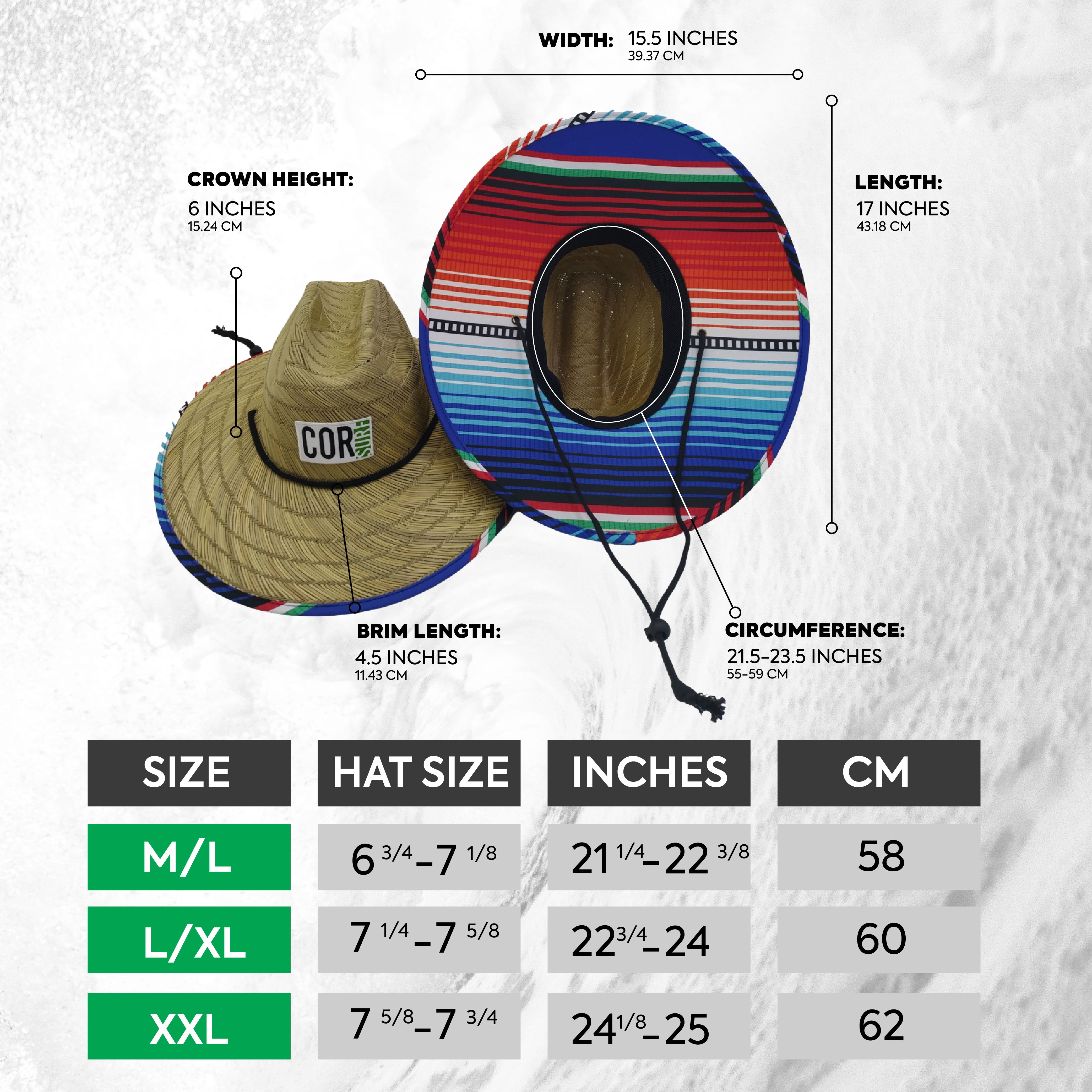Mens Straw Beach Hat - Green Camo XXL (NEW)