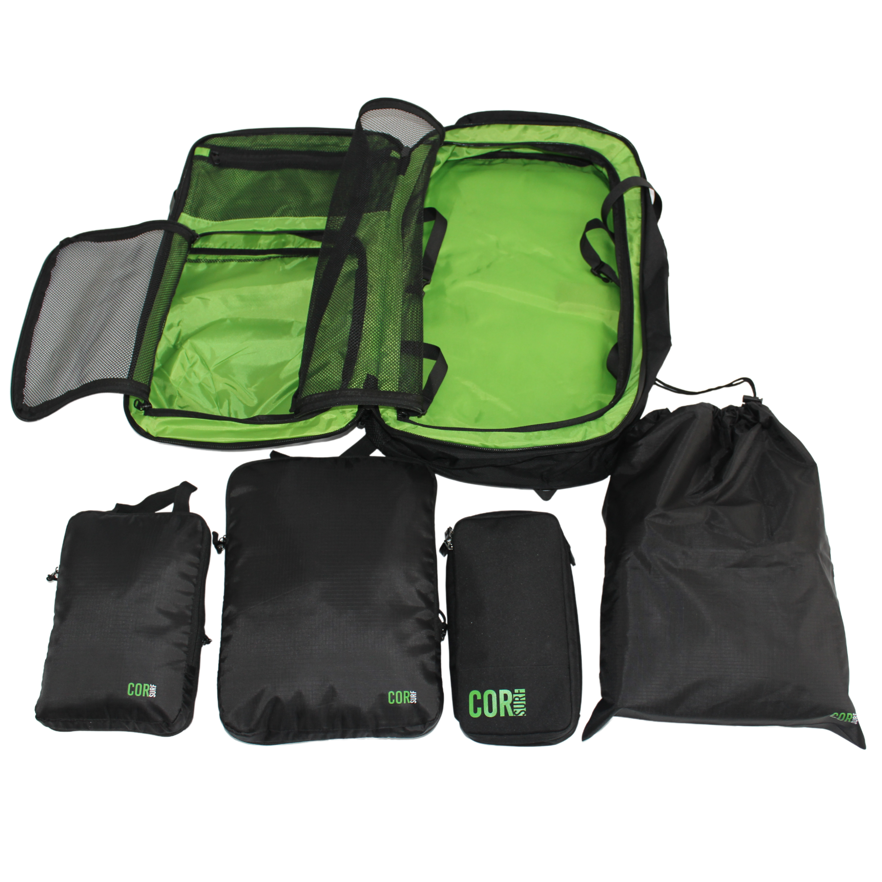 Island Hopper Travel Bundle - Backpack + Toiletry Bag + Compression Packing Cubes with YKK