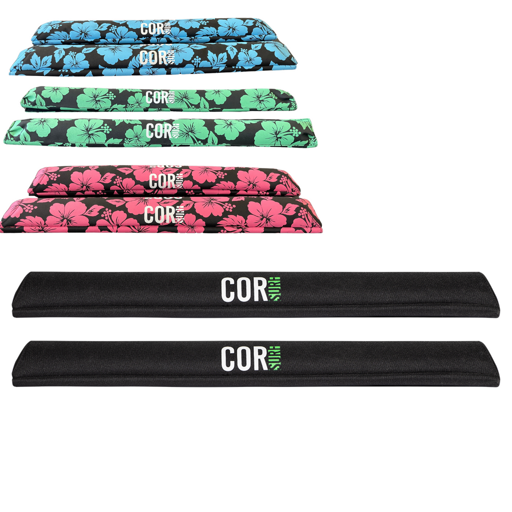 Vitamin Blue 36" Wide Roof Rack Pads – Non-Fade Black (Made In USA) For Trucks