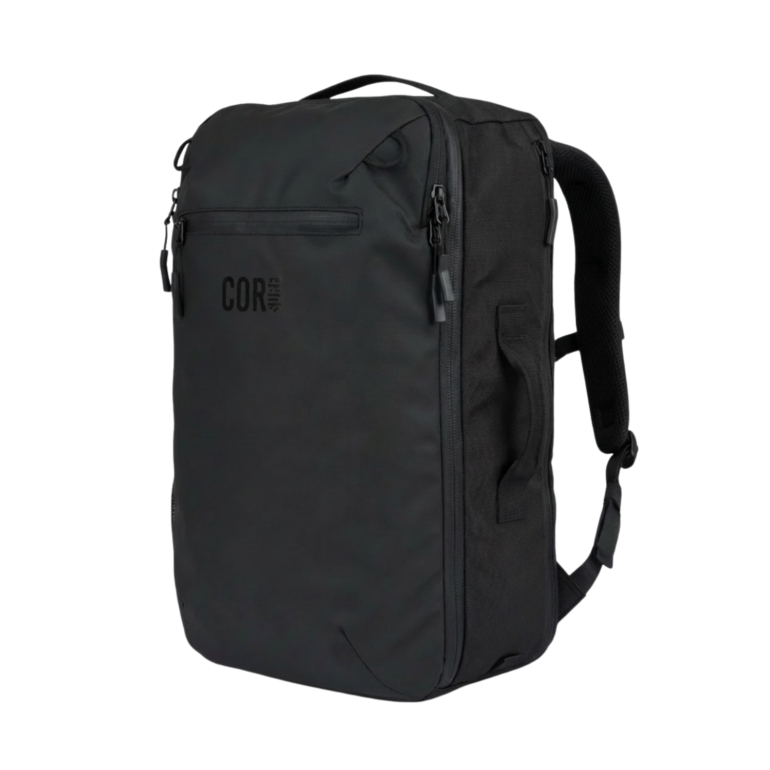 Travel Backpack 28L Black with Green Lining The Island Hopper