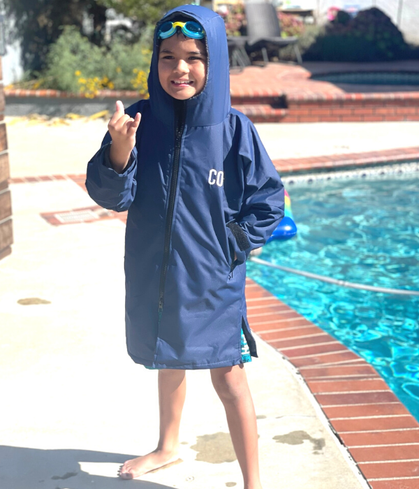 Waterproof Swim Parka (Navy Blue)