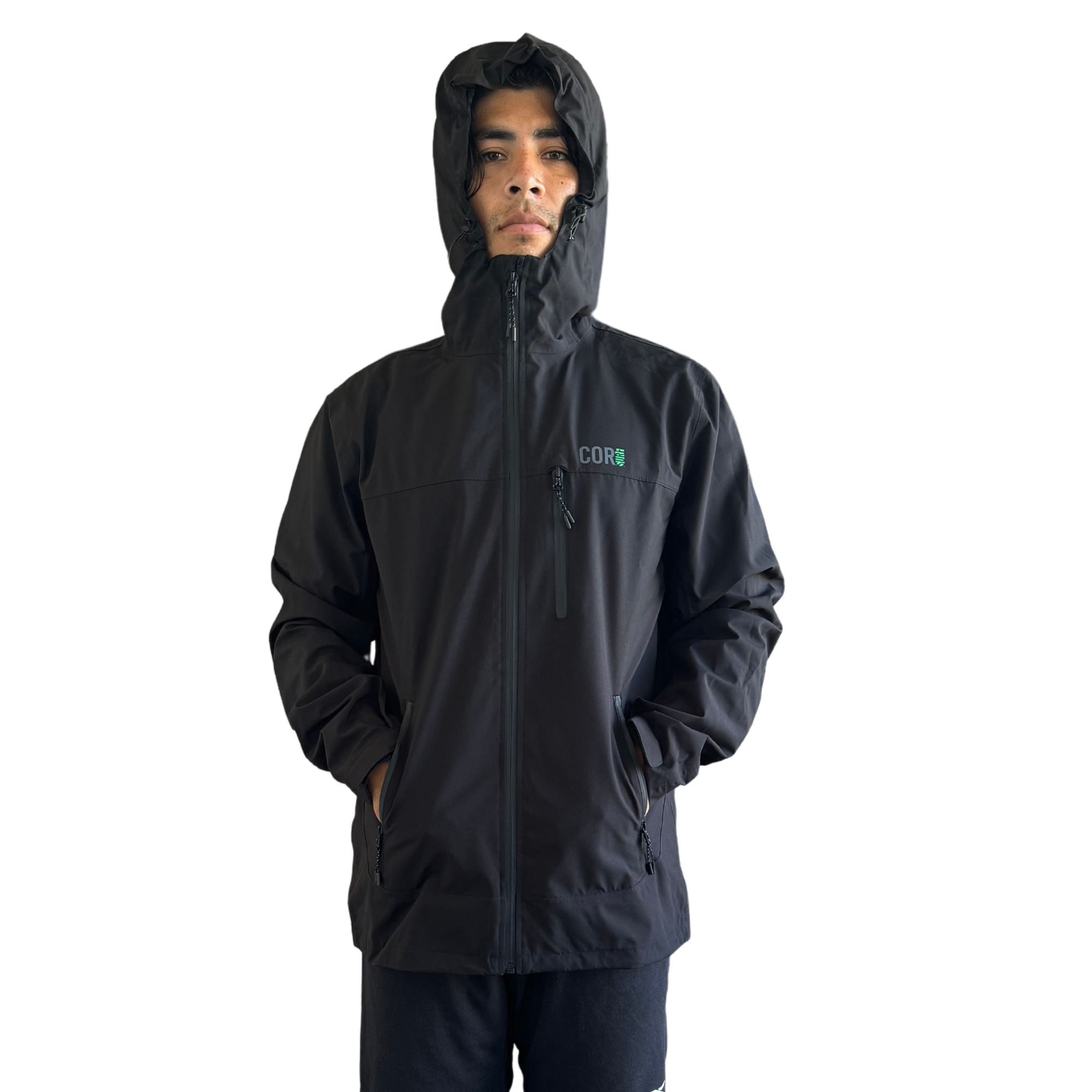 bathing suit and rain jacket in travel bag The Huakai Travel Rain Jacket