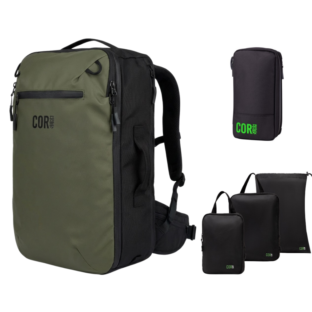 Island Hopper Travel Bundle, 28L / Green