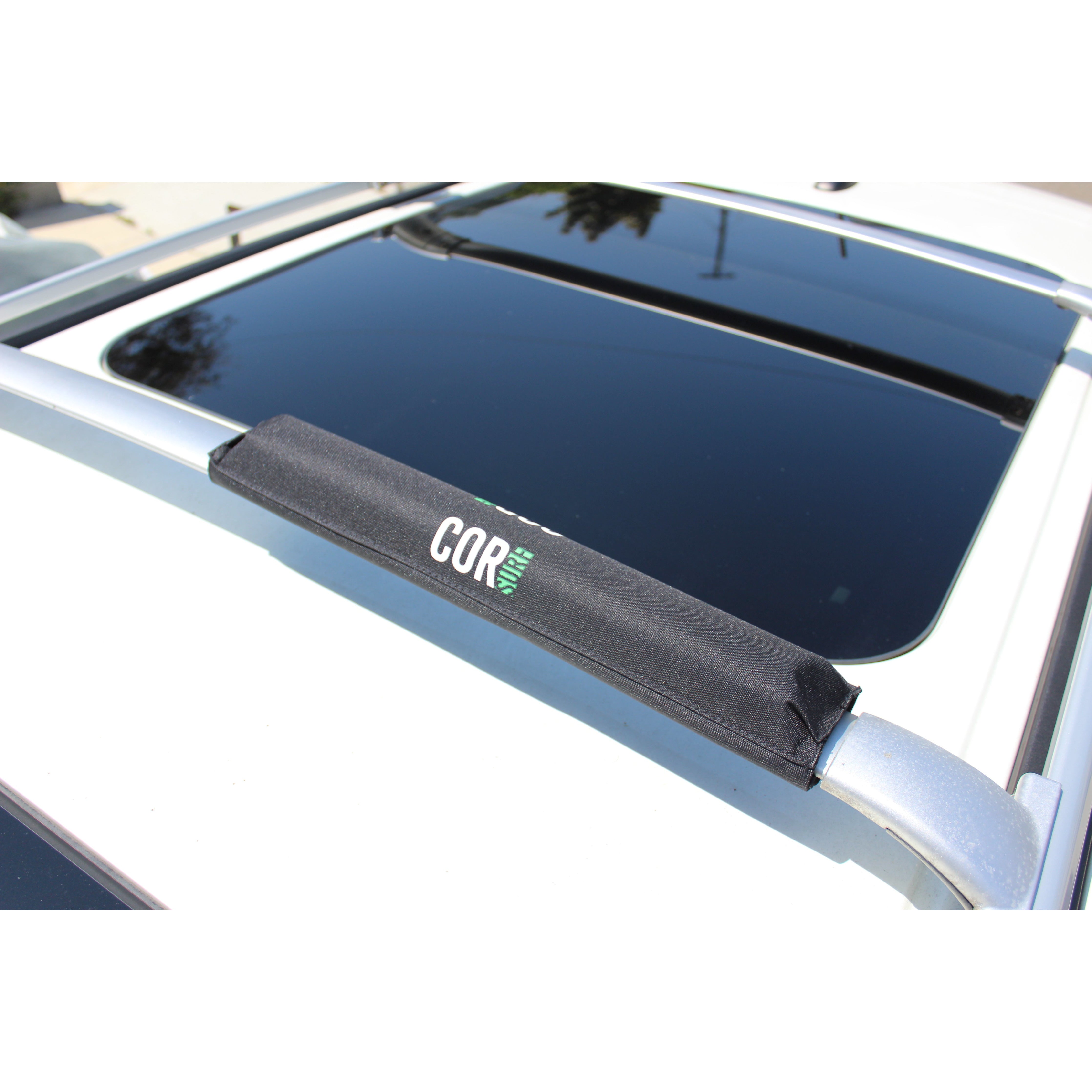 Aero Roof Rack Pad with 10' Scratch-Resistant Tie Downs(Flat Bars)