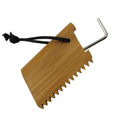 Bamboo Wax Comb with Surfing Fin Key for FCS and Futures