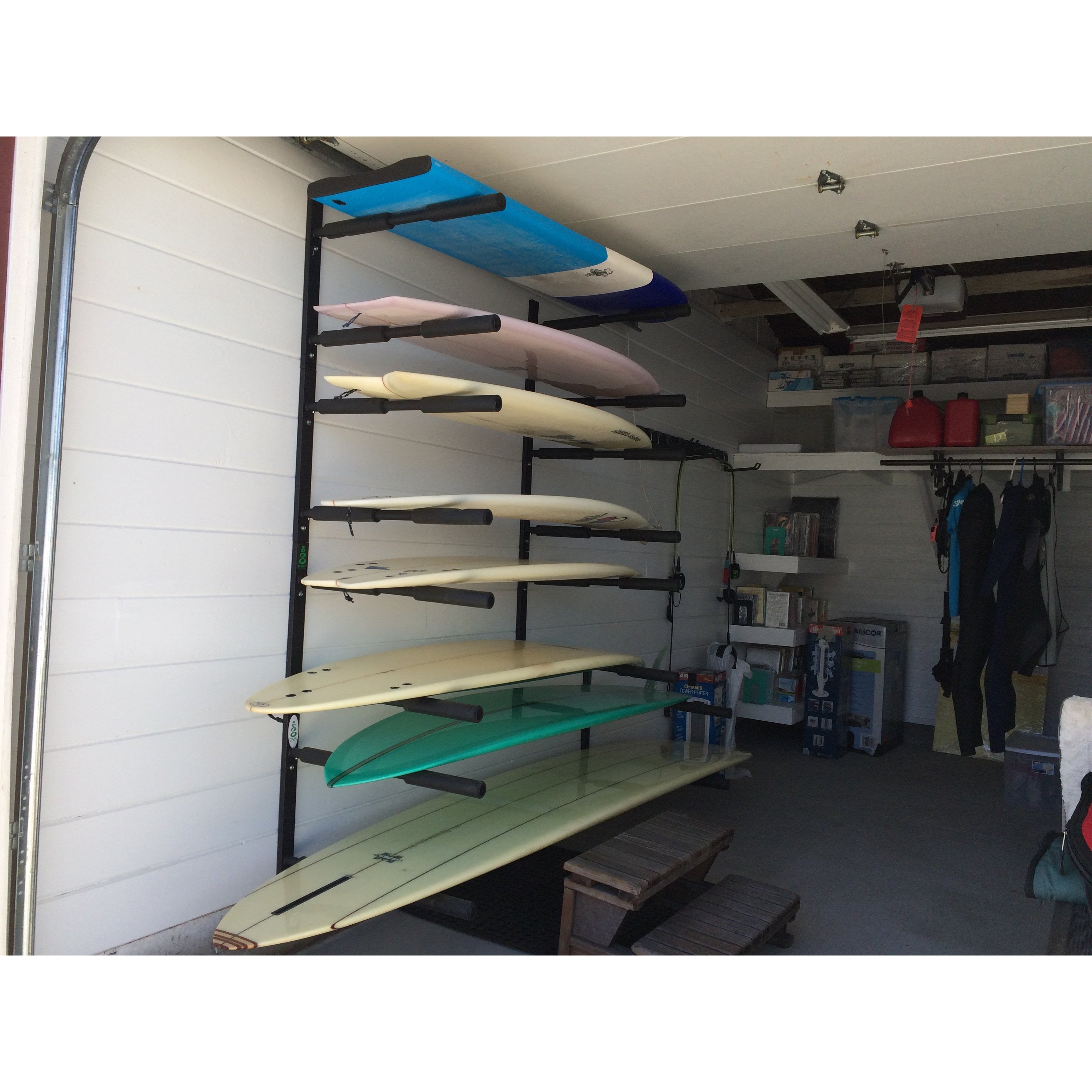 paddleboard wall mount double rack sup