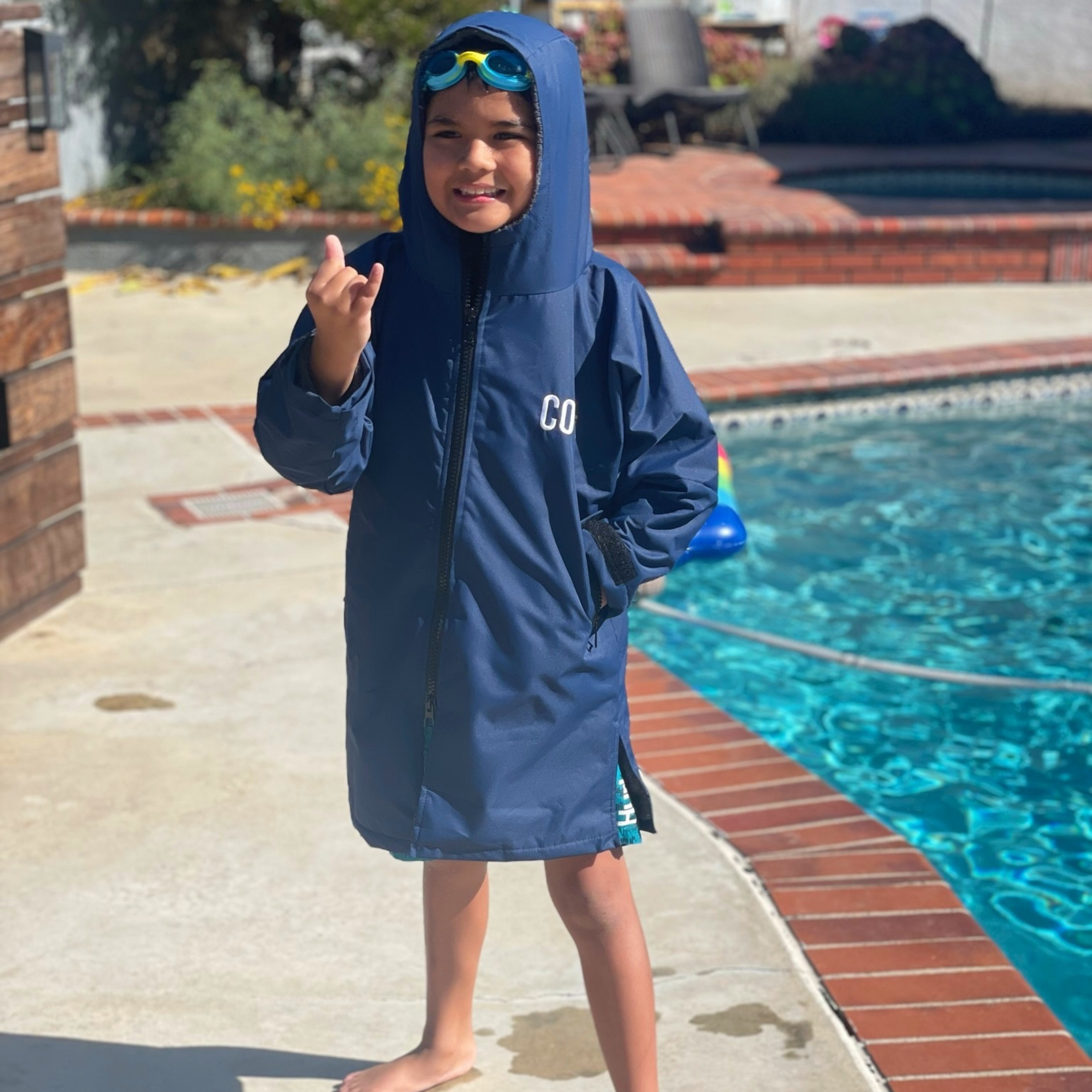 childrens kids parka jacket for swim and surf