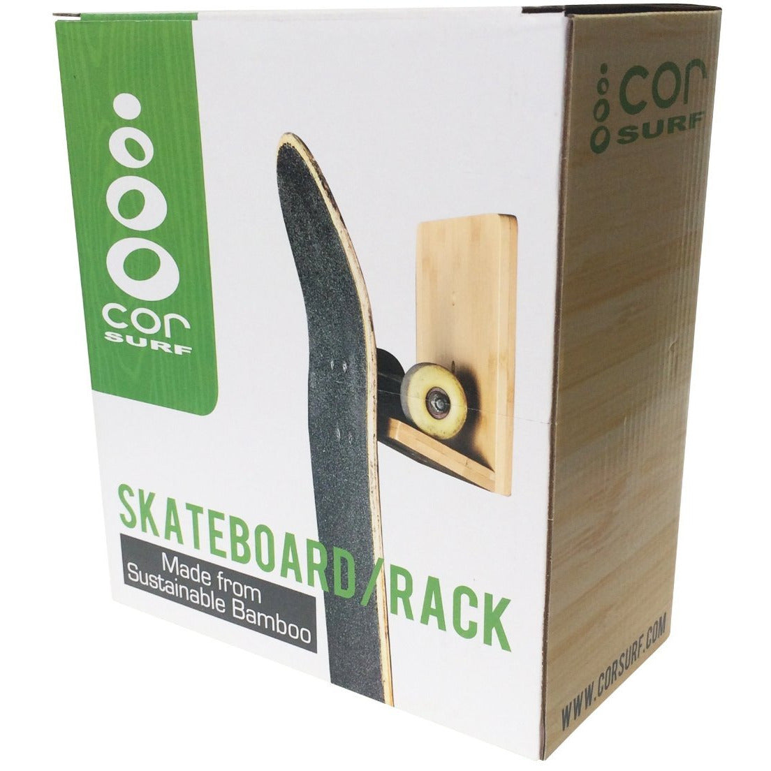 cor surf skateboard wall rack packaging