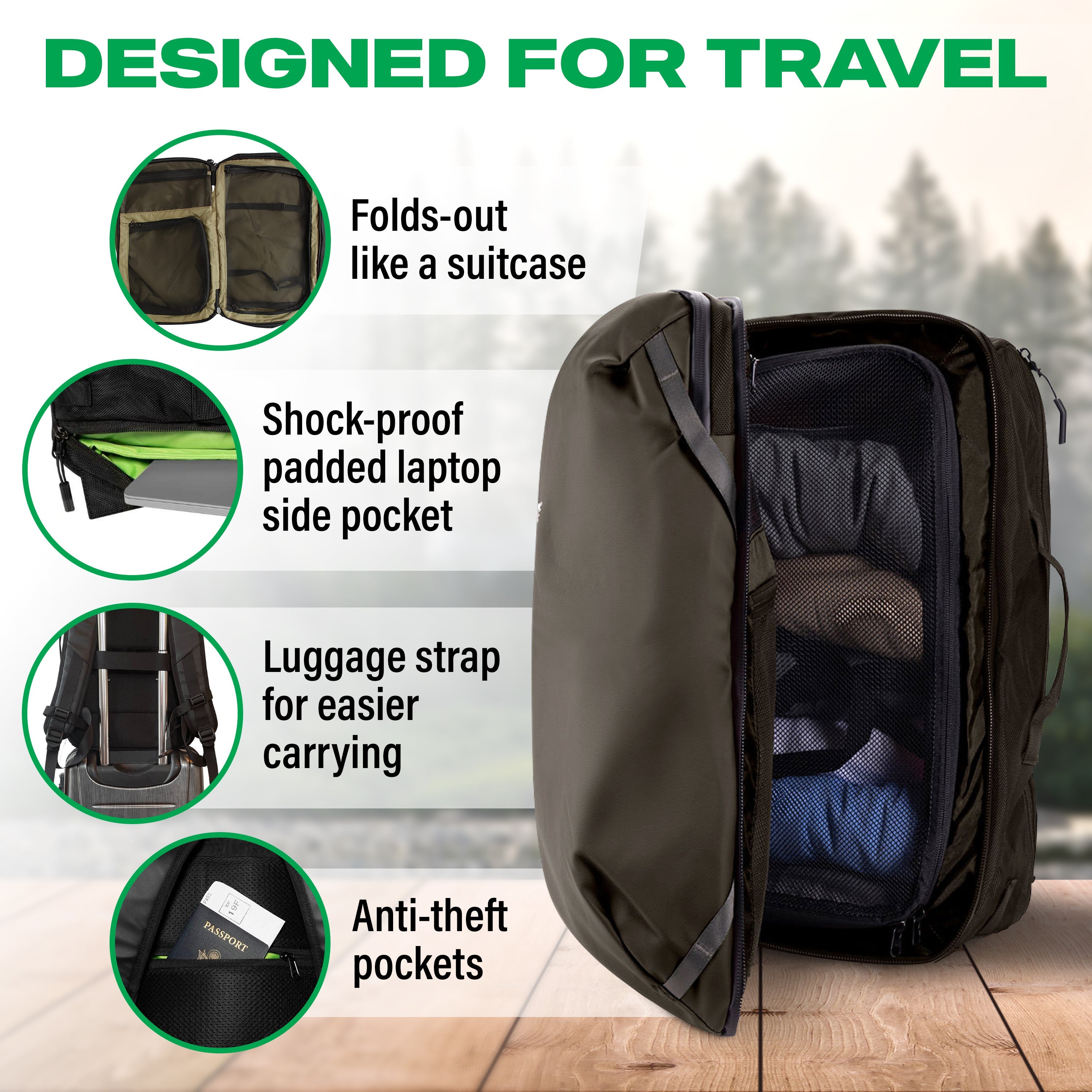 travel backpack carry on island hopper 38L