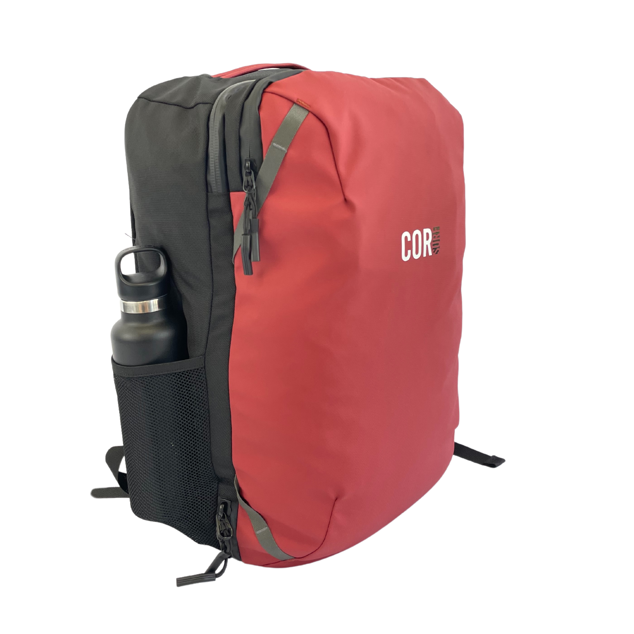 COR Surf Paquete de mochila de viaje de mano | Mochila de viaje Island  Hopper con bolsa de aseo y juego de cubo de embalaje de compresión, Rojo -