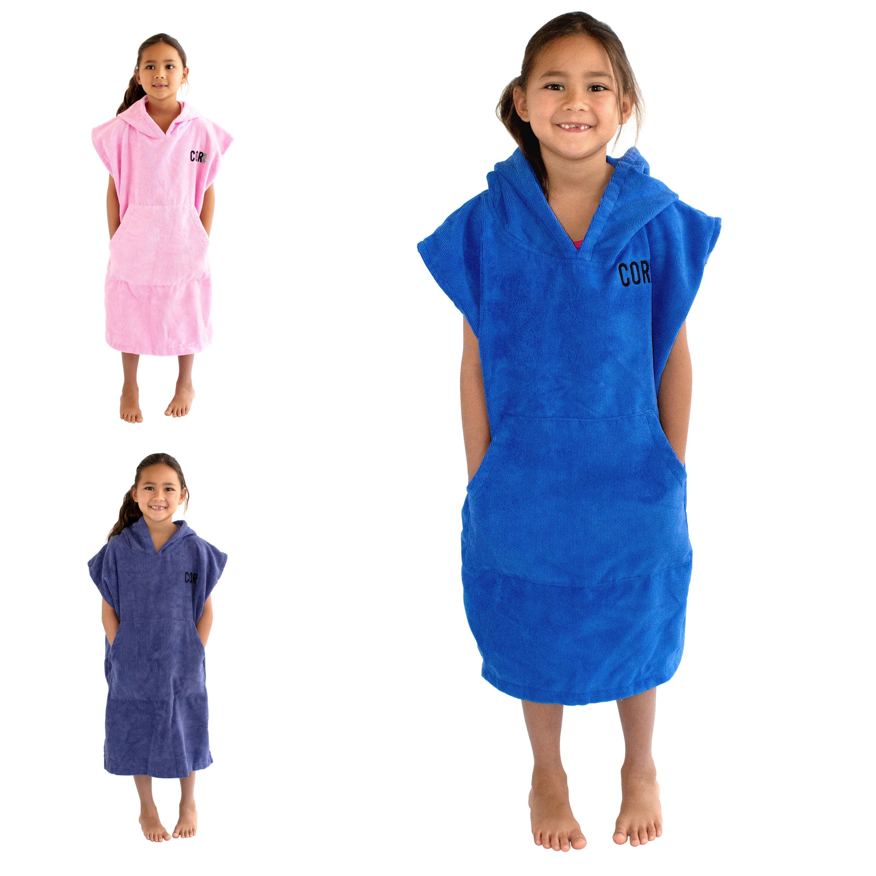 Kids Changing Towel Poncho - Solid Colors