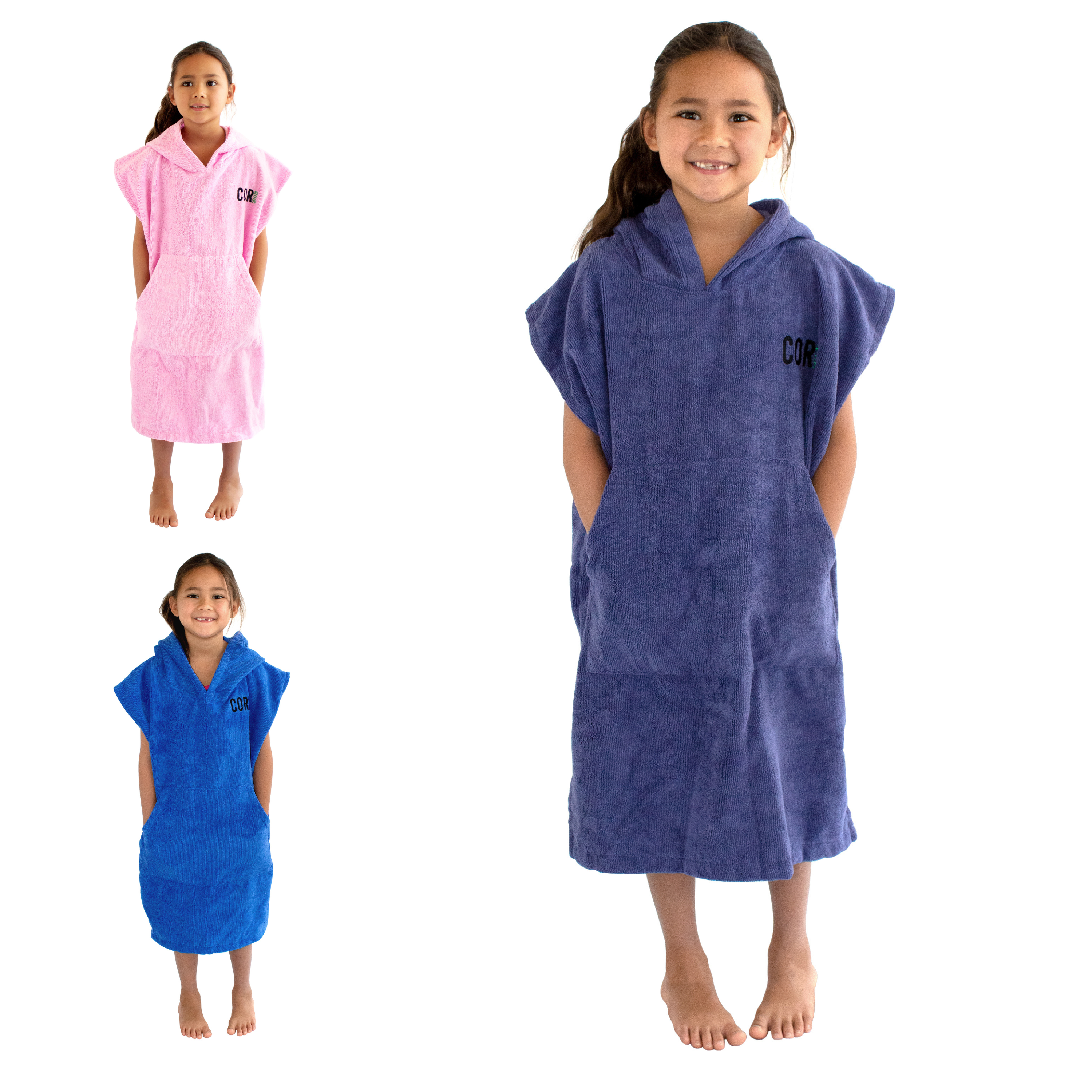 Kids Changing Towel Poncho - Solid Colors