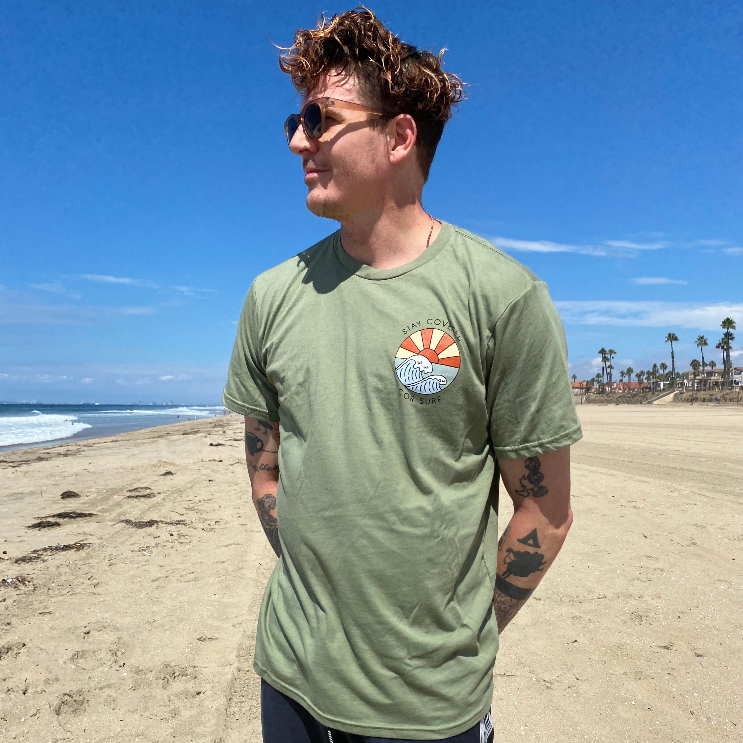 LAND OF THE RISING WAVES - UNISEX SHORT SLEEVE T SHIRT CREW NECK