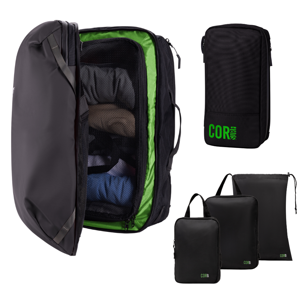 Island Hopper Travel Bundle - Backpack + Toiletry Bag + Compression Packing Cubes